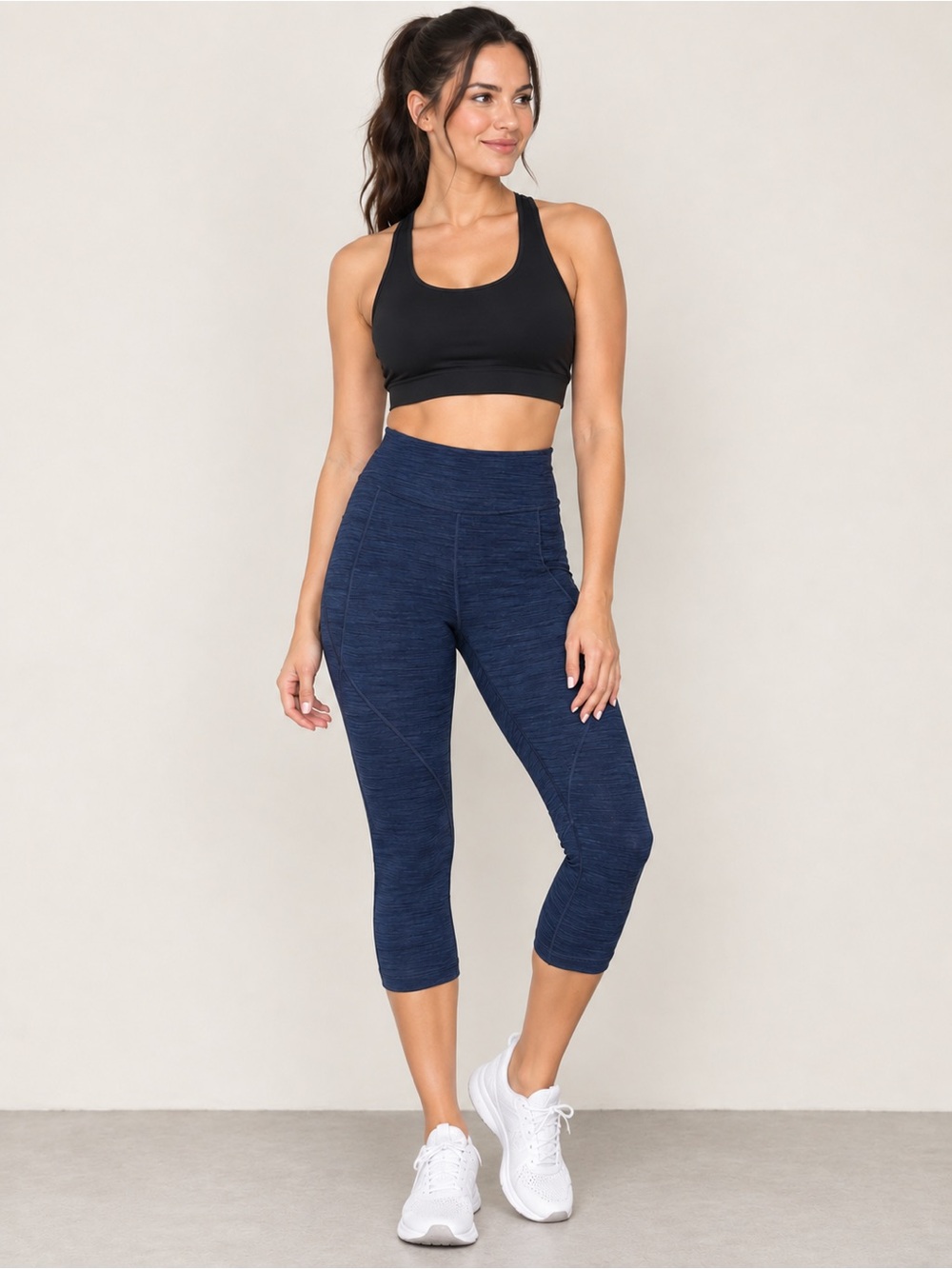 Patagonia Navy Space-Dye Capri Leggings
